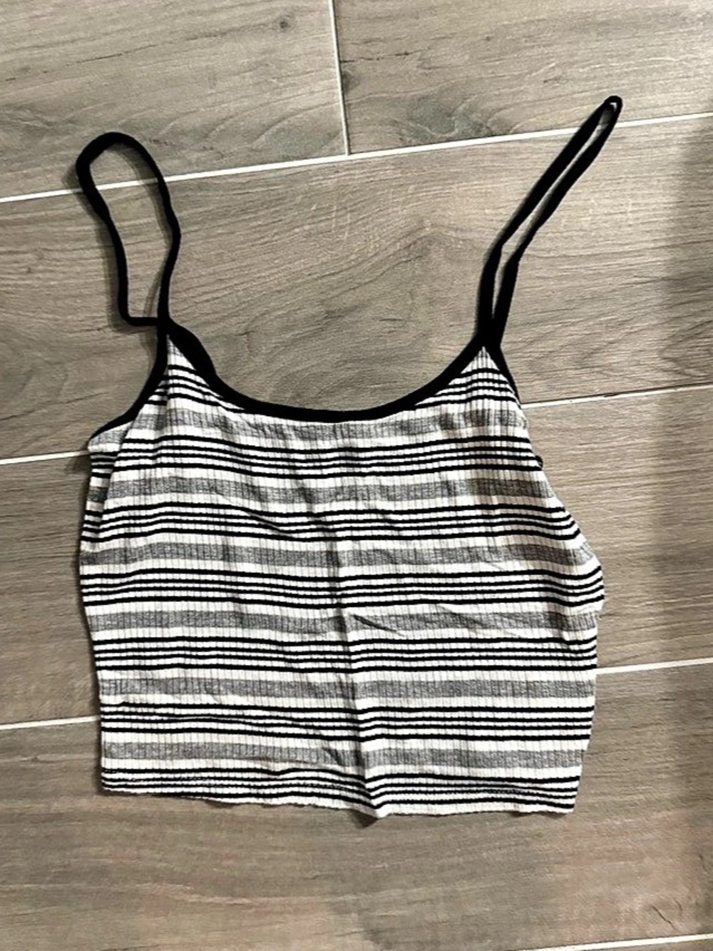 P.Small. from AƩropostale Striped Bikini Top in Black & White Size Small Like